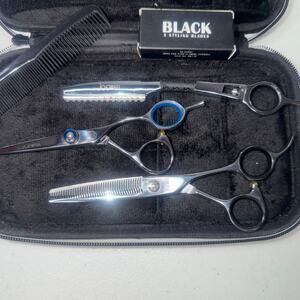 Joewell Professional Scissors Lot of 3 shears zipper embossed case